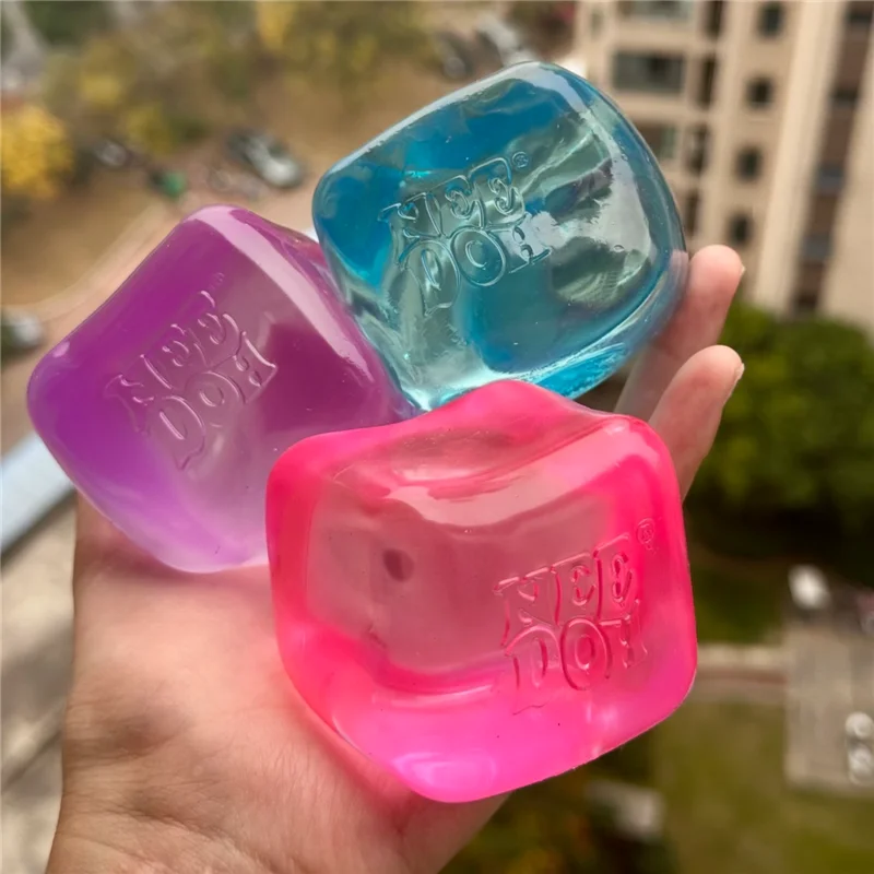 Needoh Nice Clear Cube Maltose Solid Squishy Stress Relief Squeeze Fidget Toy Slow Rebound Accessory Table Decor Relax Gadget