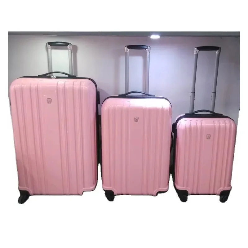 High Quality Pink Cute Polycarbonate PC 4 Wheels Cheap Suitcases