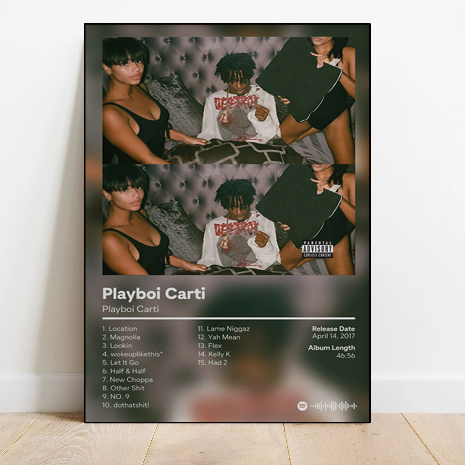 غلاف ألبوم موسيقى البوب الراب ، ملصق الفنان Playboi Carti ، مغني الراب الجمالي ، موسيقى الهيب هوب الصخرية ، قماش جدار الفن ، ديكور الغرفة #5