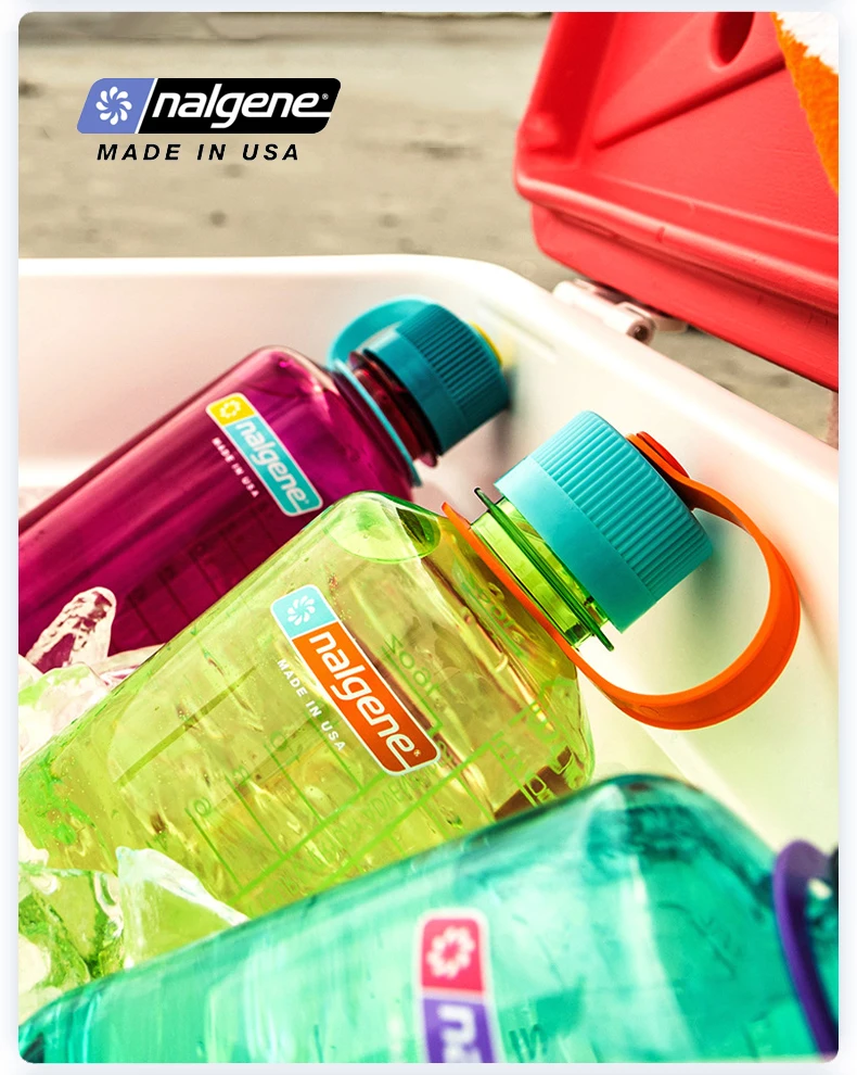 Nalgene 1L Trinkflasche mit schmalem Hals aus Tritan, auslaufsicher, leicht, robust, Sportflasche für Wandern, Camping, Outdoor, Reisen, Fitness – Detail 6