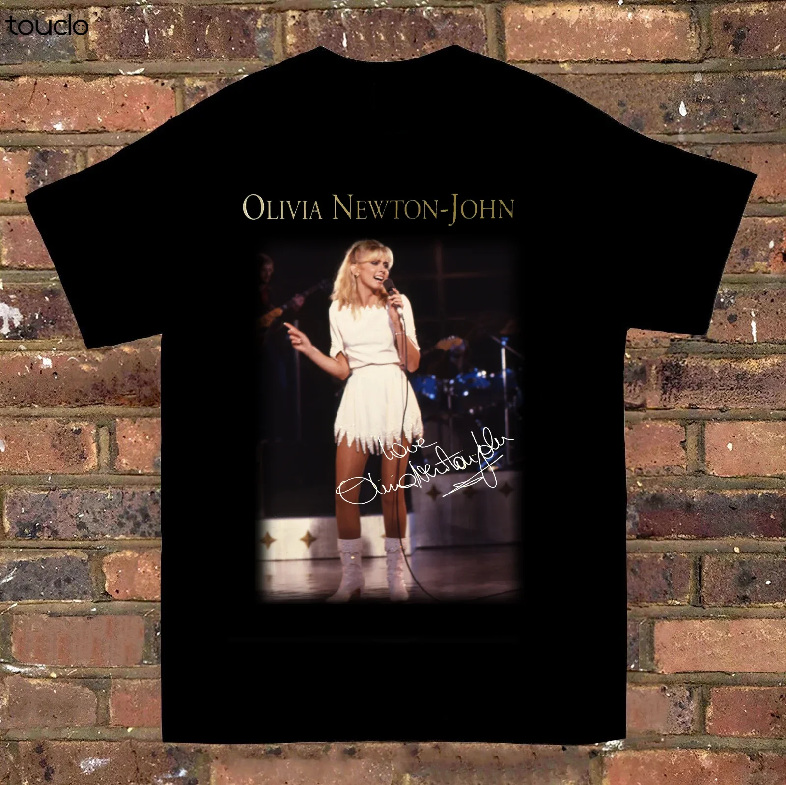 Olivia Newton John Signature Cotton T- Shirt Unisex All Size S To 2345Xl Custom Aldult Teen Unisex Digital Printing Tee Shirts