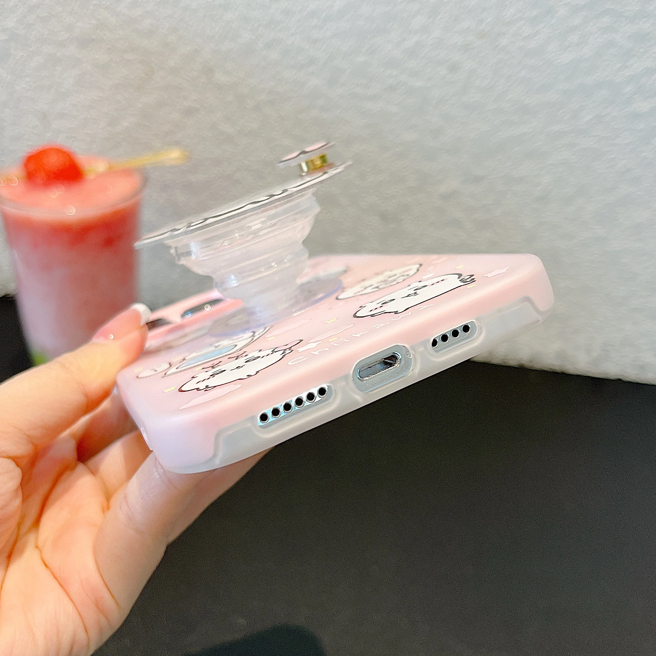 أنماط الهدايا Hachiware مع حامل Chiikawa لطيف Usagi الكرتون آيفون 17 16 15 14 13 برو ماكس مكافحة الإفلات حماية جراب هاتف #6