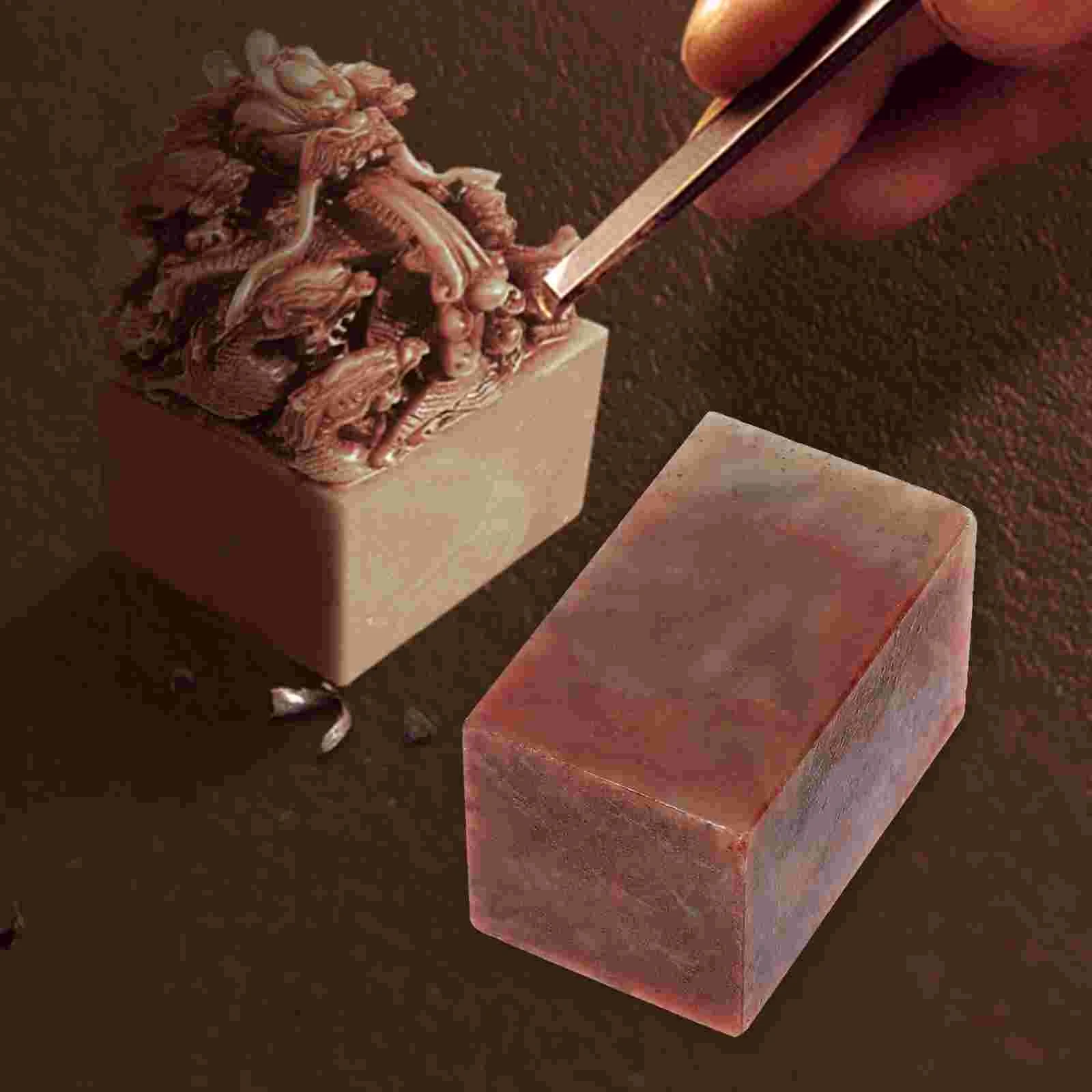 Chinese Seal Stone Chinese Name Stamp Carved Stone Seal Material Ink Stamp Writing Supply stone stamp