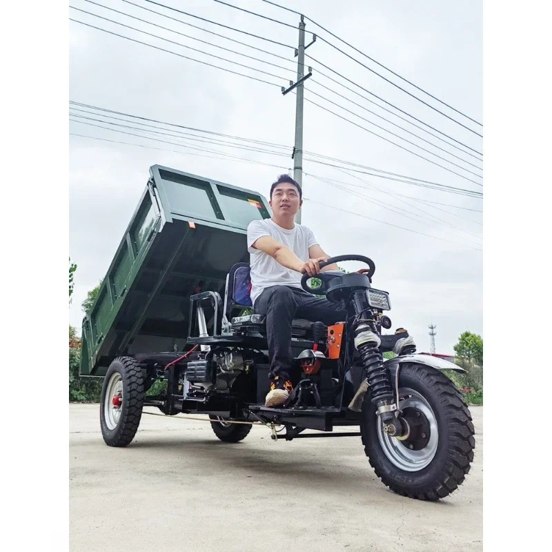 Engineering electric three-wheeled agricultural vehicle, construction dump truck, handling and breeding manure truck