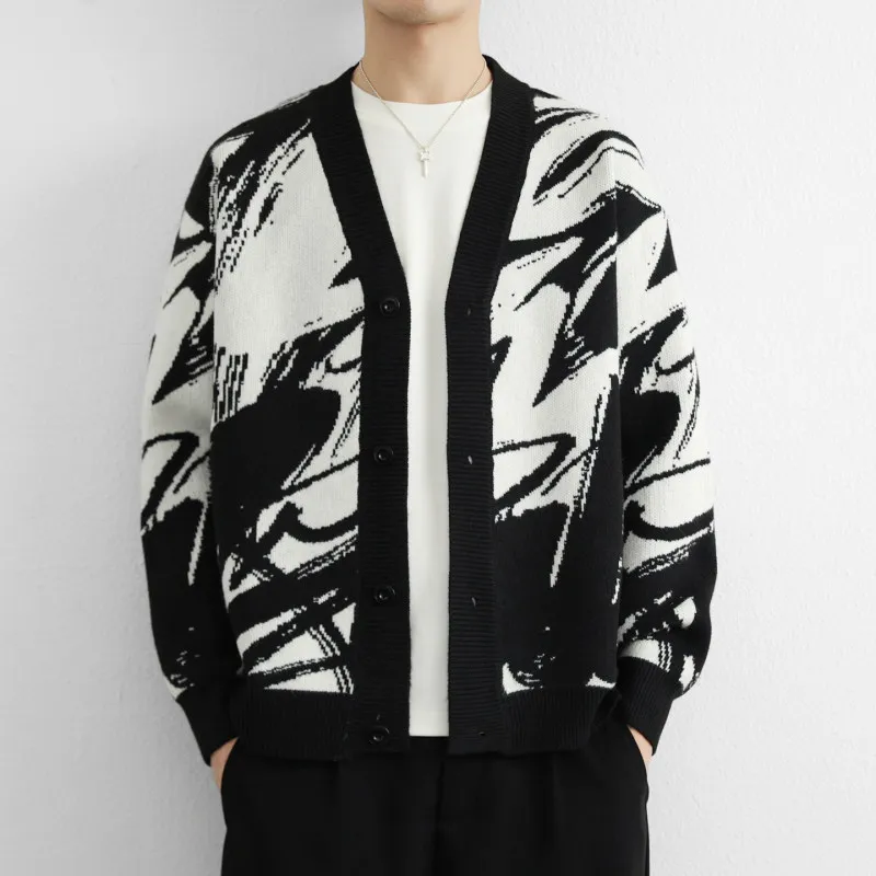 

Autumn Winter Casual Knitted Sweater Cardigan for Teens Wider Loose Faionable Simple Design Home Commute Warm Breathable