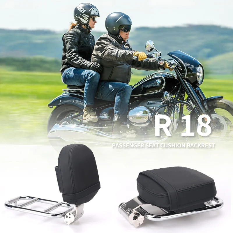 

New Chrome Motorcycle Rider Backrest Foldable Back Rest Pad For BMW R18 2020-2023 2021 2022 R 18 Classic