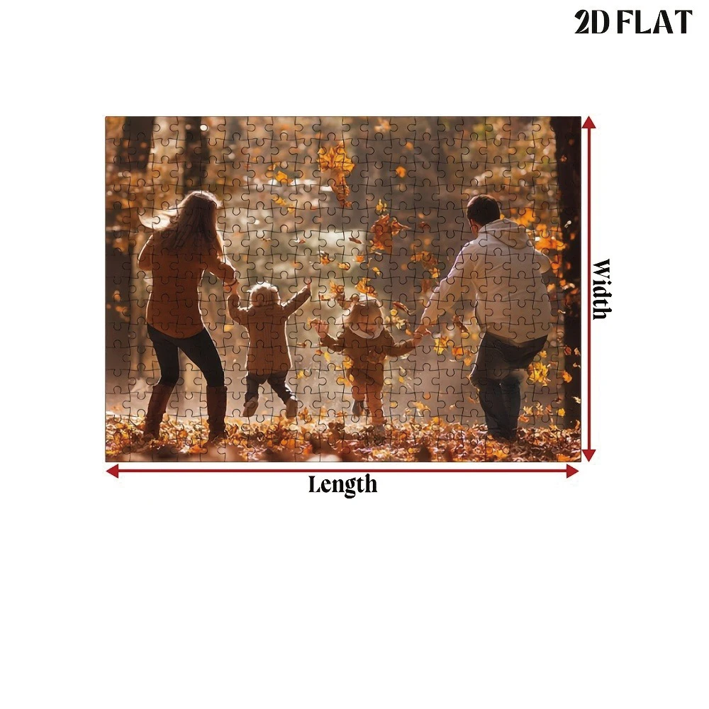 35/300/500/1075pcs Personalized Custom Photo Puzzle Family Photo Parent-Child Interactive Diy Assemble Game Toy