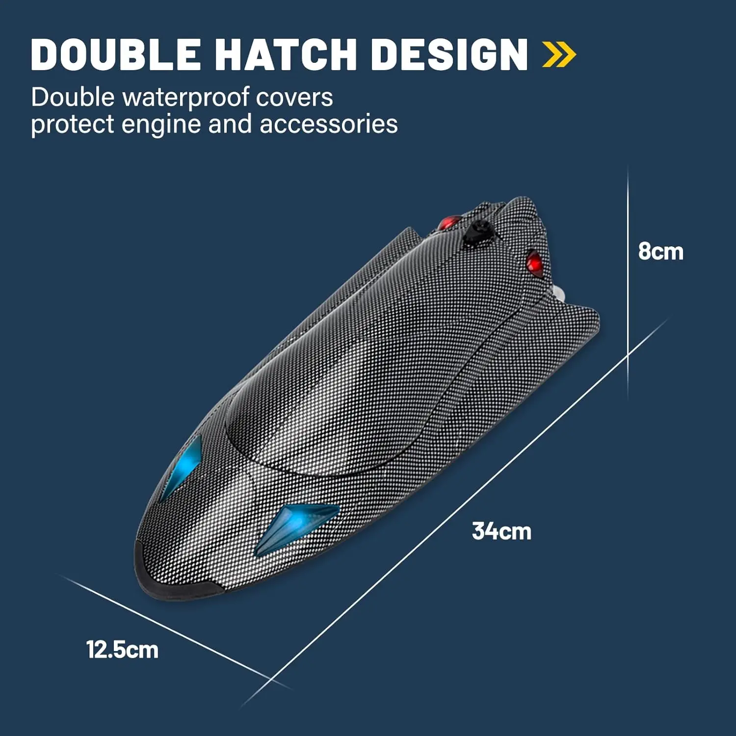 Carbon Fiber Remote Control Radio High Speed 25km/h Turbo Jet Brushless Remote Control Boat