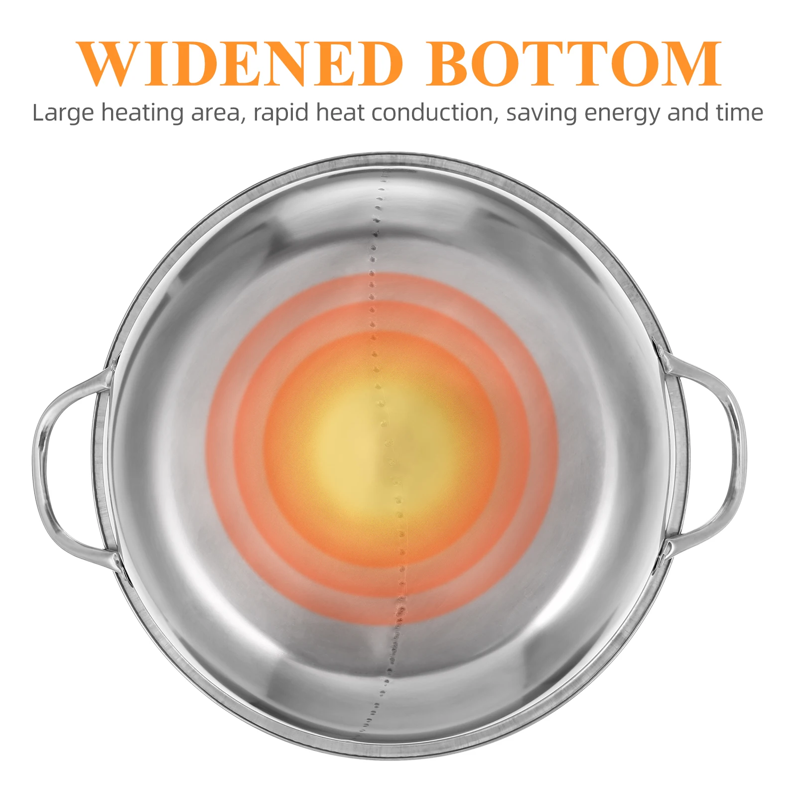 

Divided Hot Stainless Steel Two-Flavor Hotpot Pot Thickened Kitchen Cooking Pan Rust-Proof Reusable Soup Pot For Home