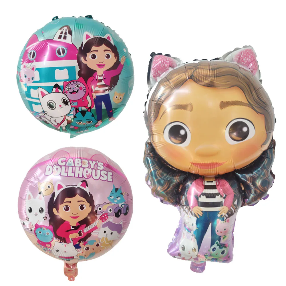 Gabby Dollhouse Foil Balloon Girl Birthday Party Decoration Baby Shower Kid's Party Supplies Inflatable Air Globos Toys