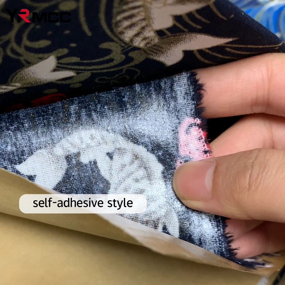 Car Interior Stickers Self-adhesive Cloth Furniture Vinyl Wrap Embroidery Auto Interior Modification Sticker for Car Accessories