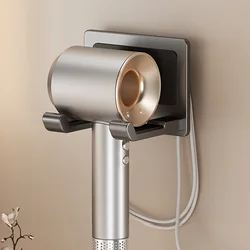 Estante de aluminio para secador de pelo, organizador de almacenamiento para baño montado en la pared para secador de pelo Dyson, soporte para cuna, estantes