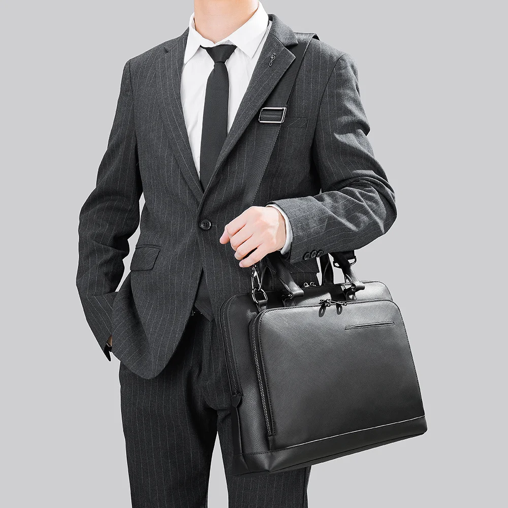 Men's Bag Genuine Leather Man Briefcase For 15"Laptop Document A4 Business Male Messenger Bag Portfolio сумка дляноутбука