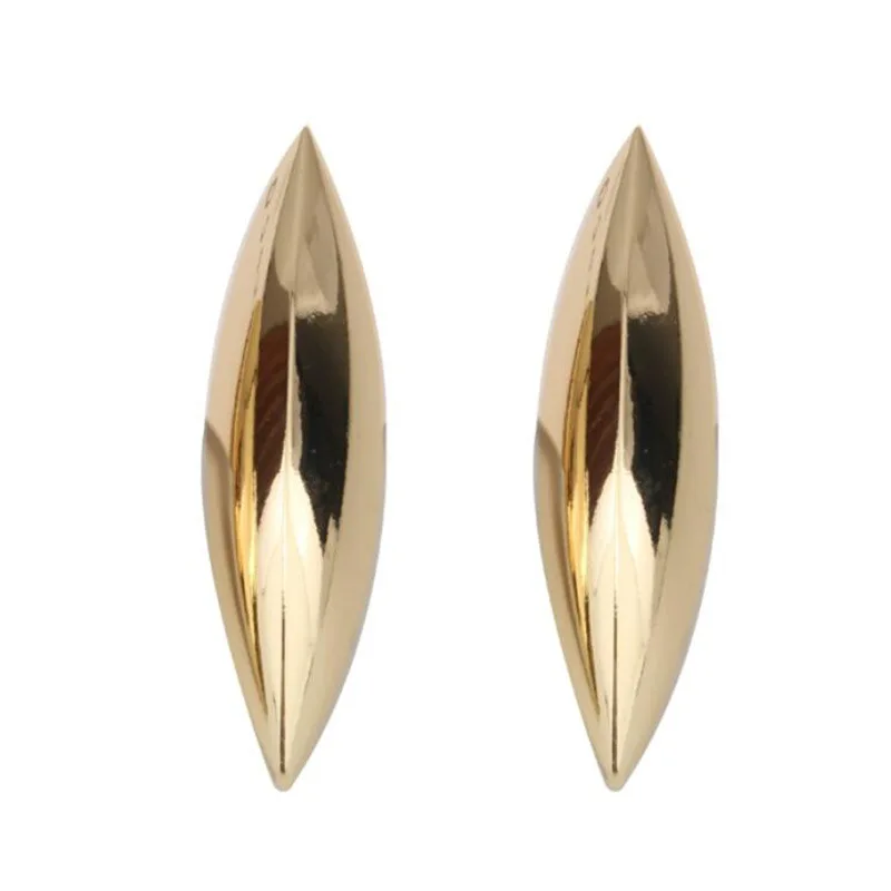 XIYANIKE Metal Tapered Smooth Long Stud Piercing Earrings For Women Summer New Fashion Jewelry Gift Party Beach сережки