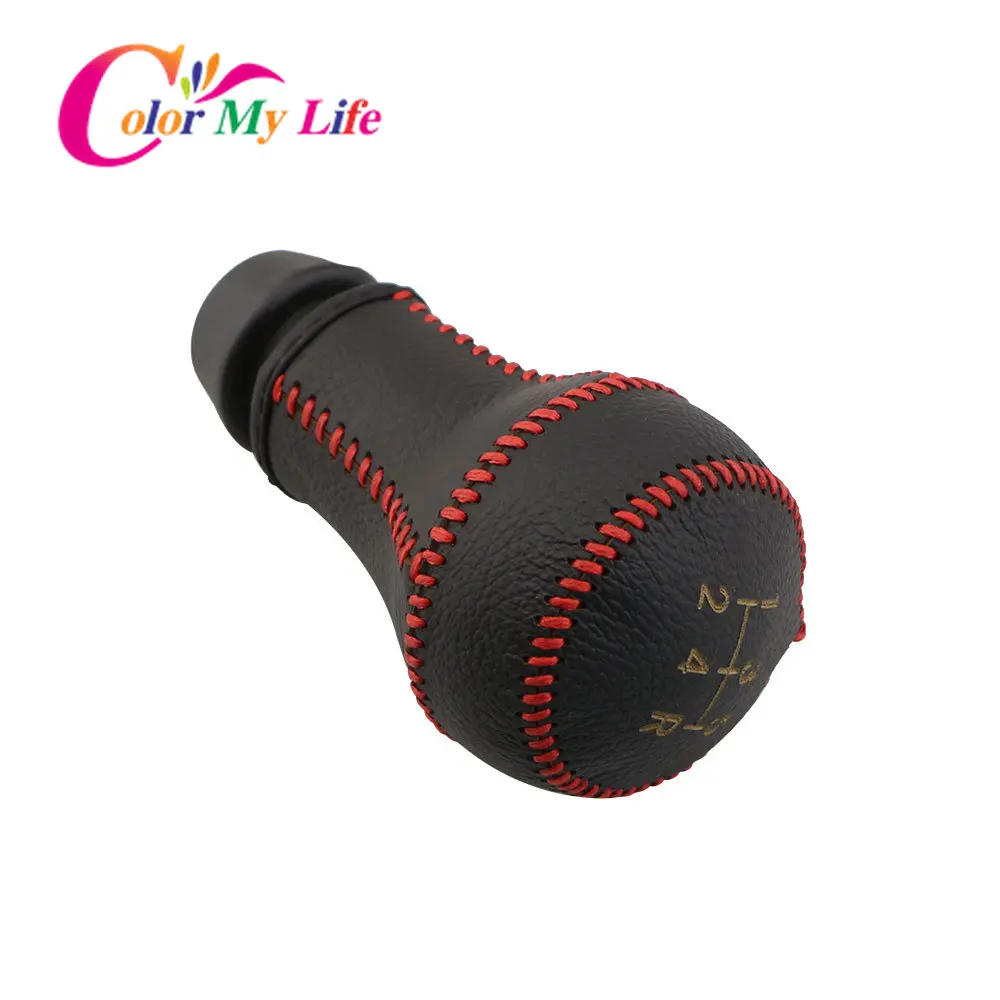 Leather Car Gear Head Shift Knob Cover for Peugeot 106 206 306 307 308 406 605 for Citroen Xsara Xantia Saxo C2 C4 Picasso