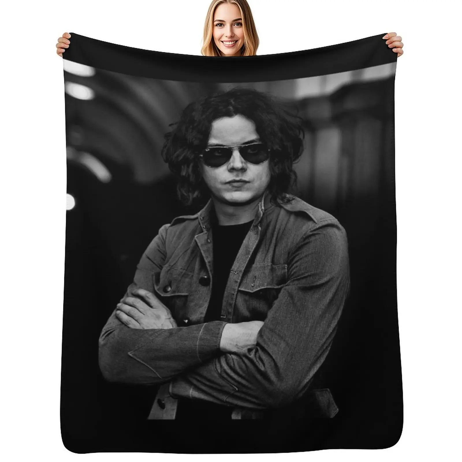 Jack White Throw Blanket Air Conditioner Soft Blanket for Office Home