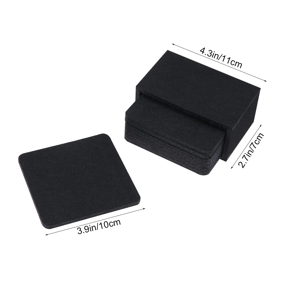 8pcs Placemats Cup Coasters Non-Slip Heat Resistant Tableware Mat Water Absorption Felt Pad Foldable Kitchen Dining Accessories