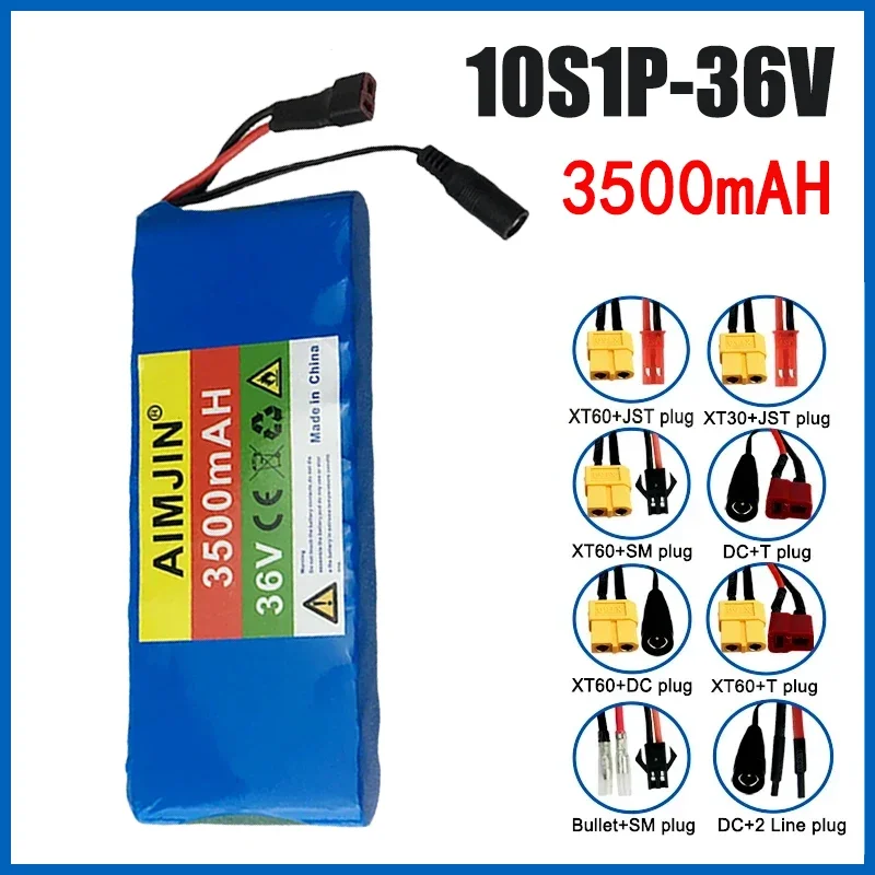 36V 3500mah Rechargeable 18650 Lithium Battery pack 10S1P Backup Cells Li-ion with BMS