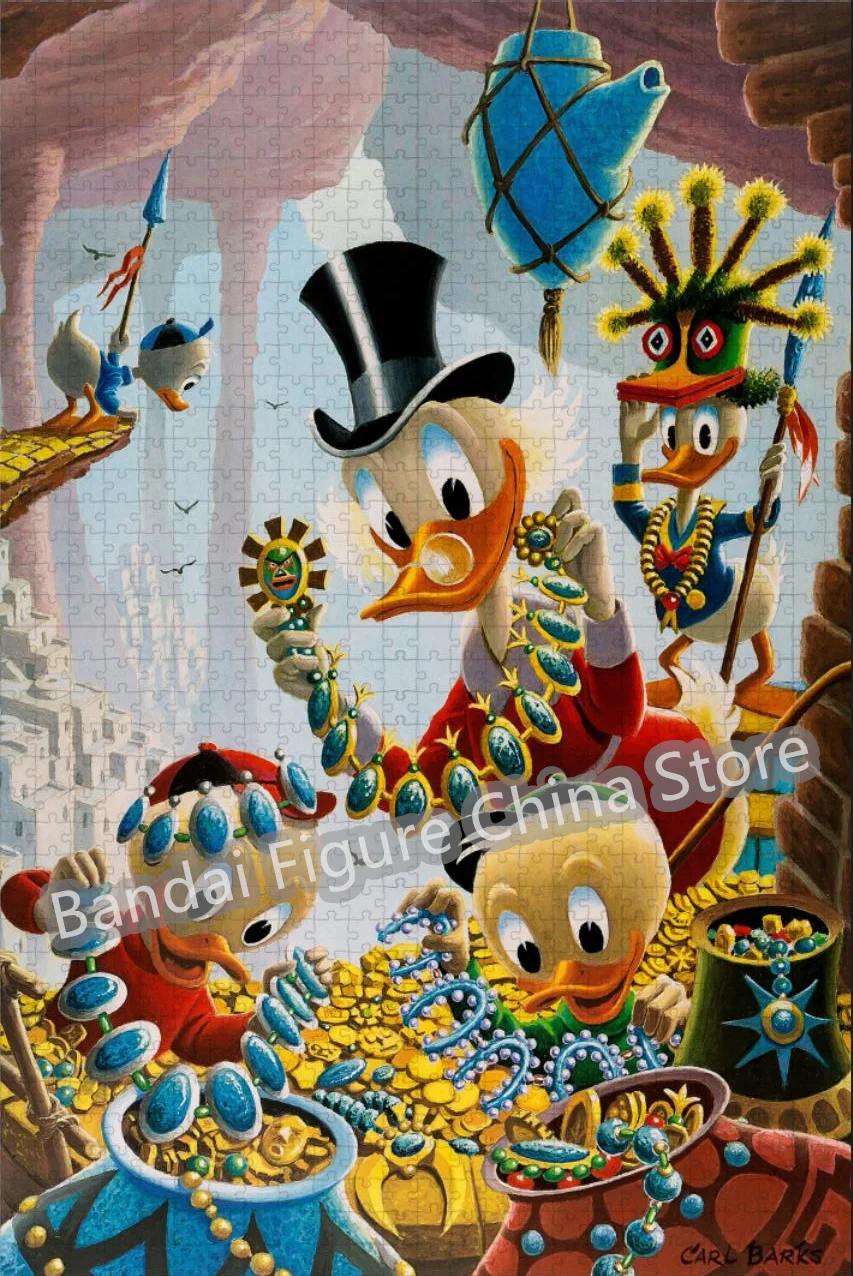 Donald Duck Treasure Hunt Adventure Puzzle Disney Cartoon Stress Relief Toy Scrooge Mcduck Jigsaw Puzzles for Kids Games