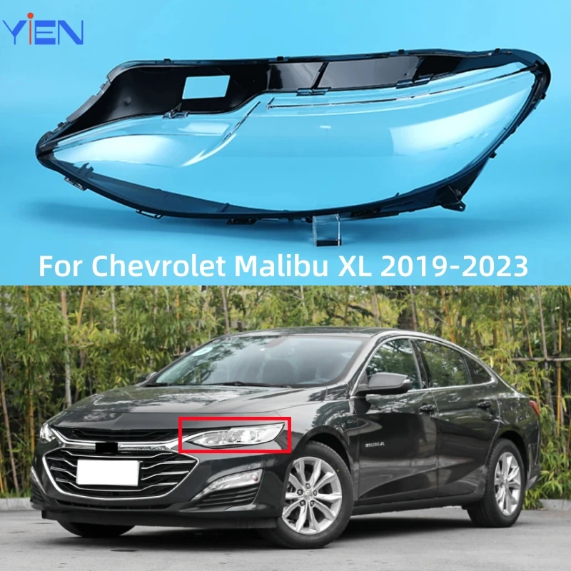 For Chevrolet Malibu XL 2019 2020 2021 2022 2023 Automotive Accessories Transparent PC Material Headlight Lights Glass Shell