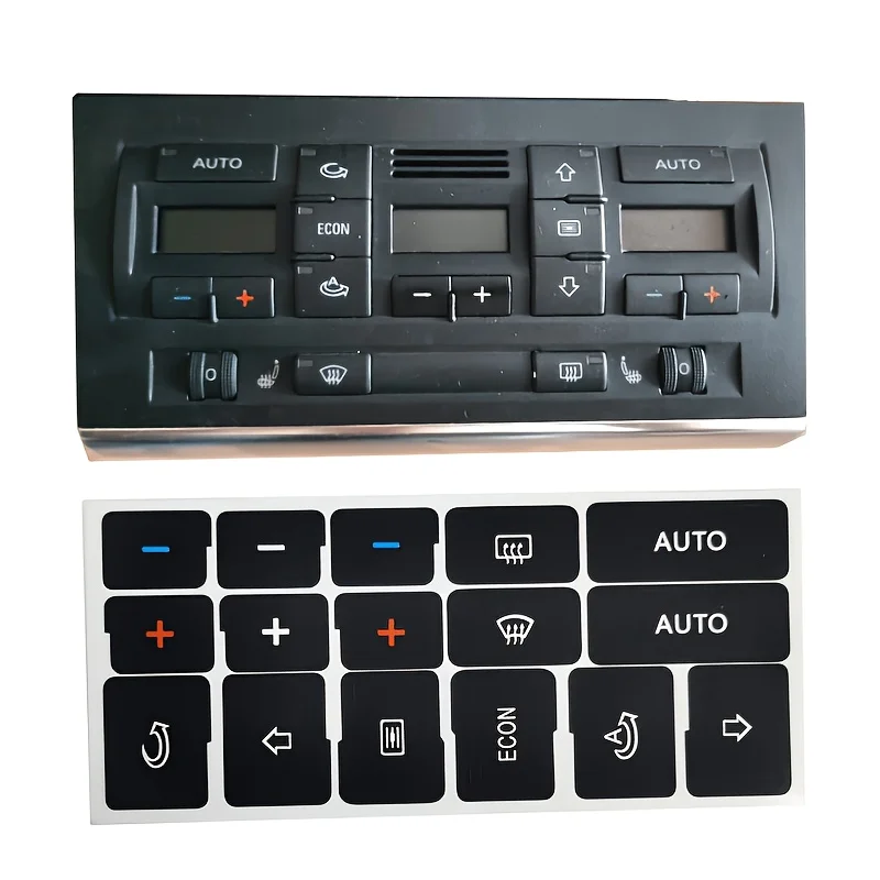 Dashboard AC Button Repair Sticker Vinyl Decal for Audi A4 B6 B7 2000-2008 Air Conditioner Switch Knob Replacement
