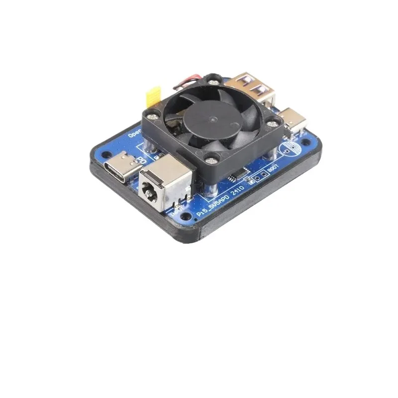 Dedicated 5V5A Dual PD Power Module for Raspberry Pi 5, 9-24V Wide Voltage Input/PD Input and Dual PD Output