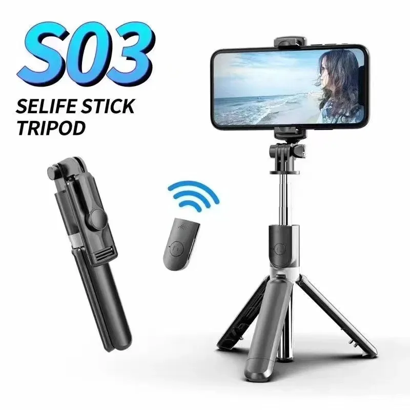 Wireless Selfie Stick with Bluetooth Mobile Phone For iPhone 15 Android Selfie Rod with Remote Control for Cellar Cellphone Boom