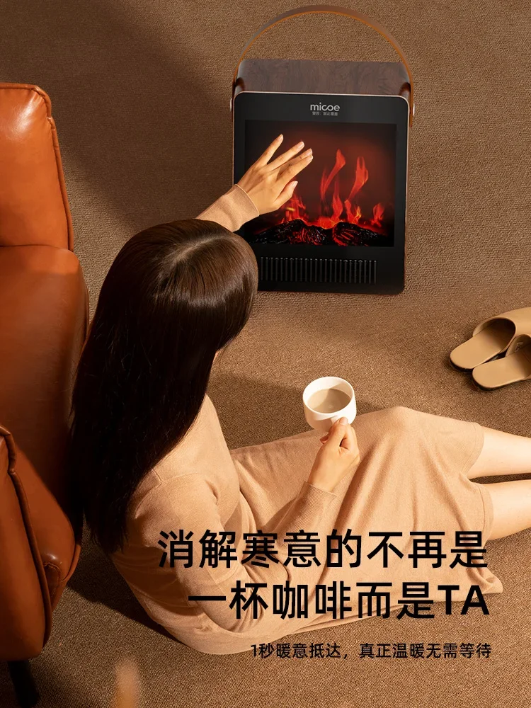 Flame heater electric heating home office bathroom heater fireplace