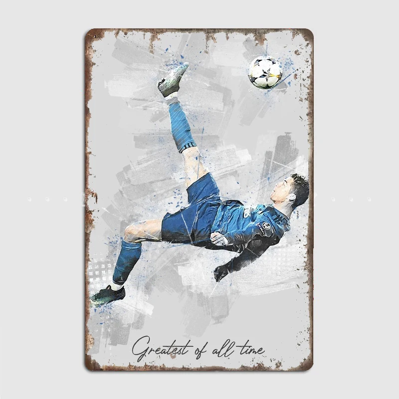 King of Football CR7 Poster Metal Tin Sign Truck Indoor and Outdoor Home Bar Coffee Kitchen Wall Decoration