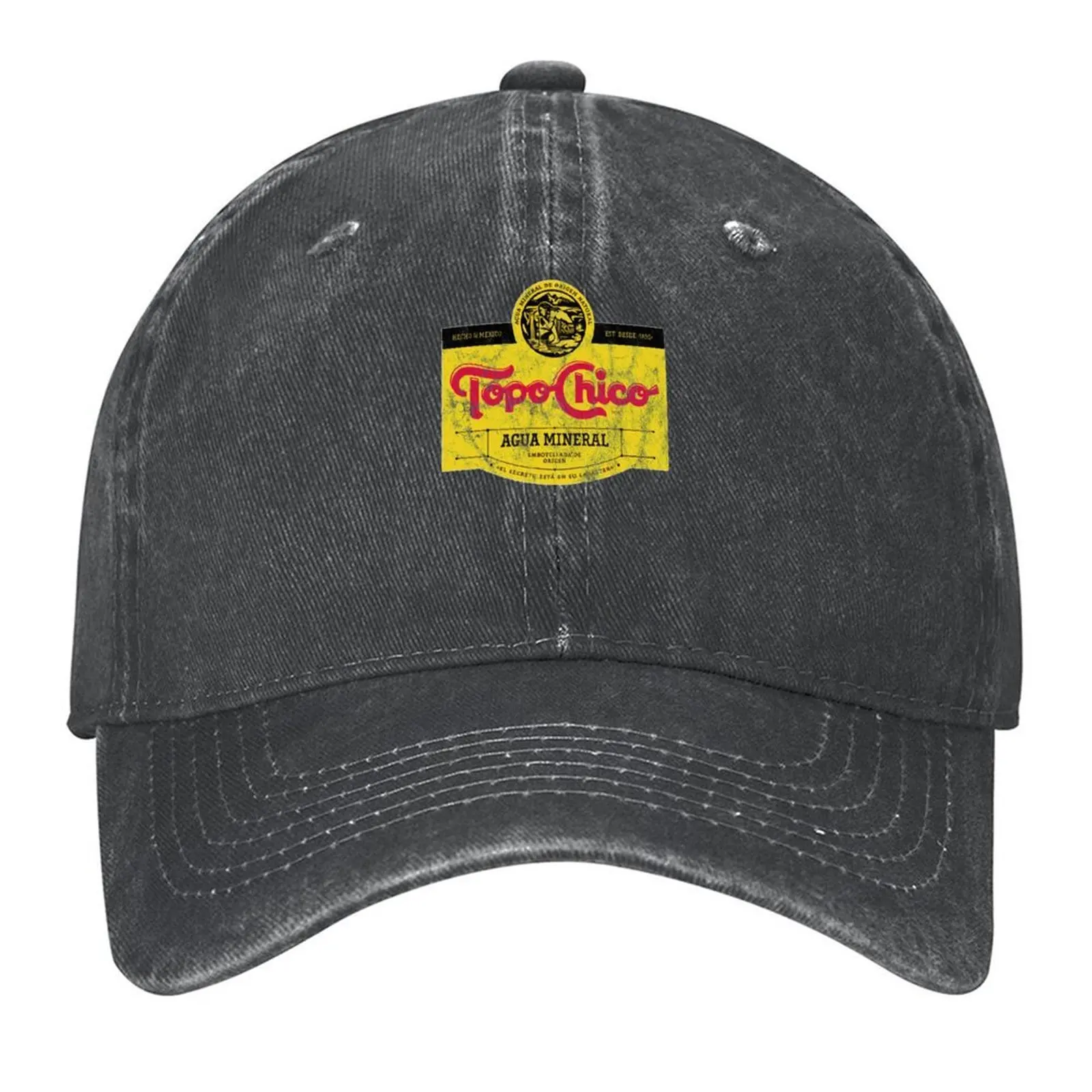 

2026 Topo Chico Agua Mineral Worn And Washed Logo Baseball Cap Hard Hat New Hat |-F-| Military Cap Man For Man Women's