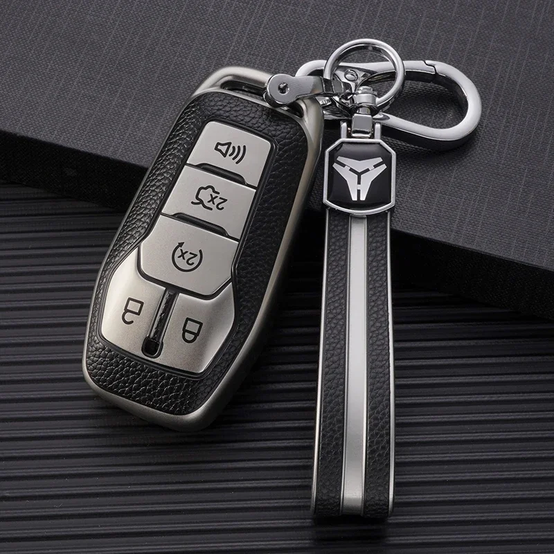 

For Ford Fusion Mondeo Mustang F-150 Explorer Edge 2015-2018, TPU Car Remote Key Fob Protective Case Cover Shell Holder