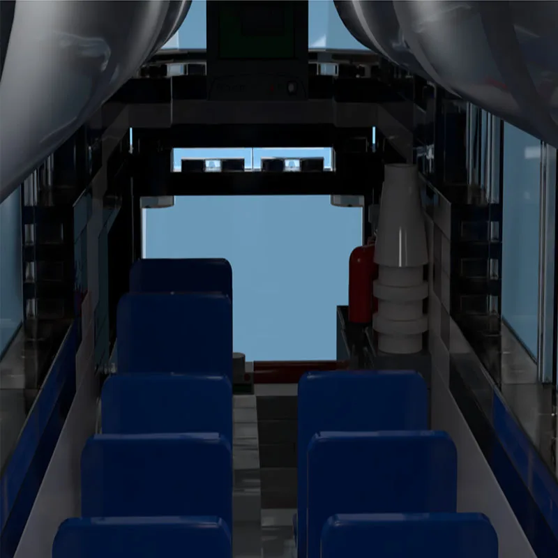 MOC-74640 840 قطعة مكعبات بناء الجسيمات الصغيرة للمركبات والحافلات والمركبات السياحية - ألعاب النماذج والهدايا والحلي (في