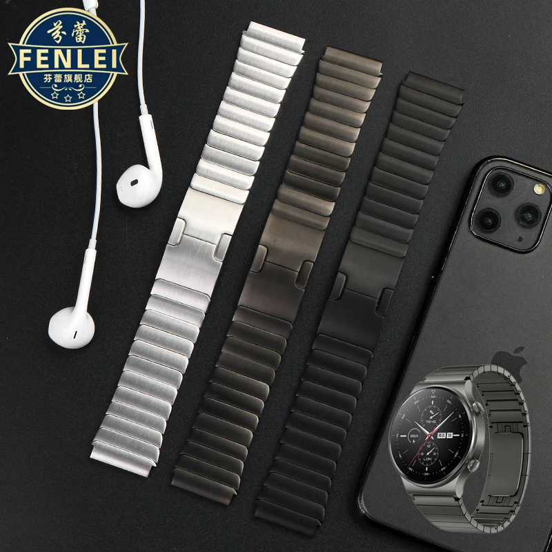 Ремешок титановый золотистый для Huawei Watch 3PRO GT2e/GT2 GT3/2 PRO Honor Magic 2, универсальный браслет для наручных часов, 22 мм