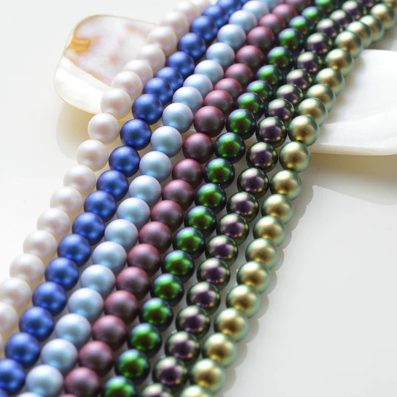 5810 100% Original Crystal Iridescent color series Matte Pearl full drilled hole for DIY loose beads jewelry