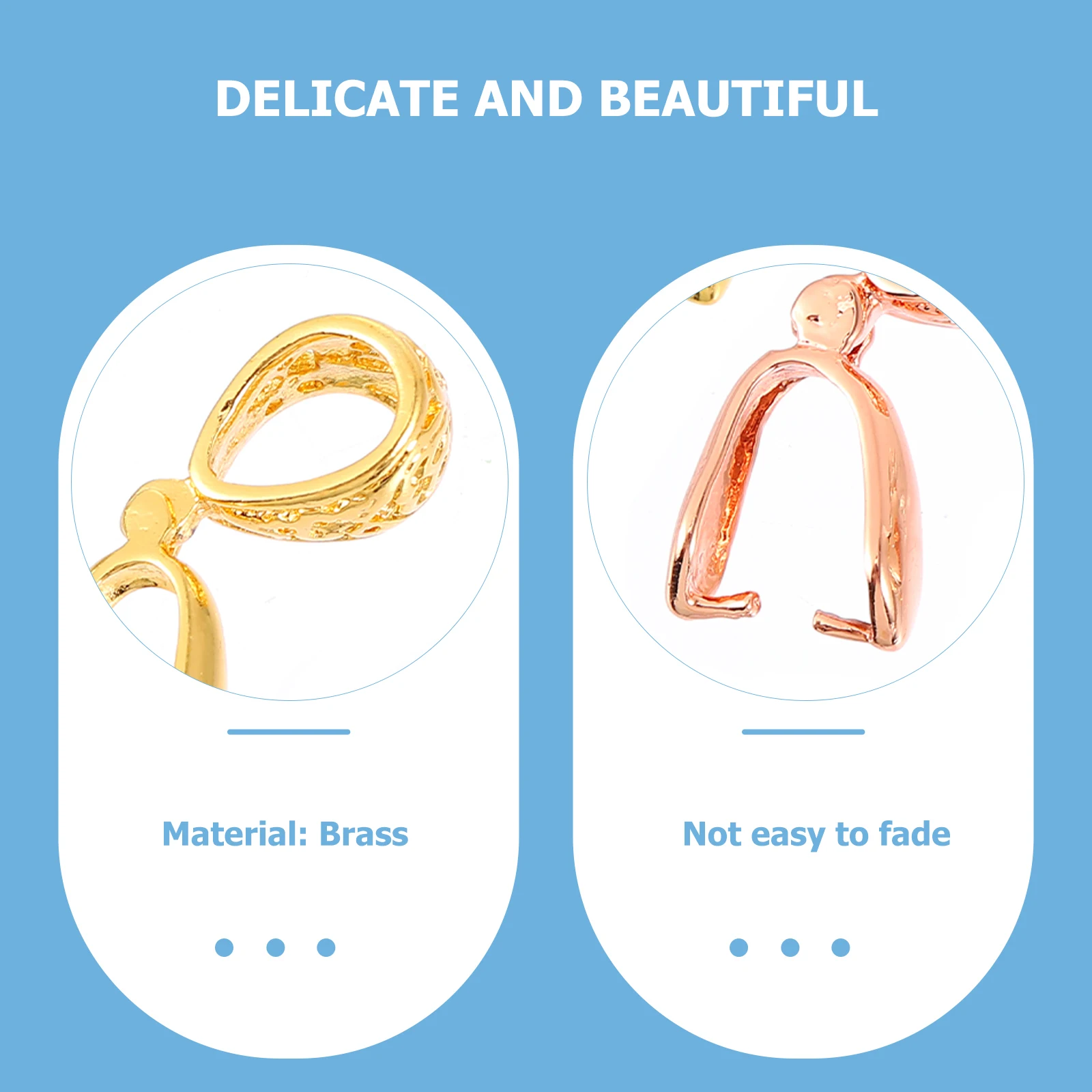 

24 Pcs Jade Pendants Buckles Brass Jade Accessories Crystal Crafts Durable Premium Material Necklace Decorations