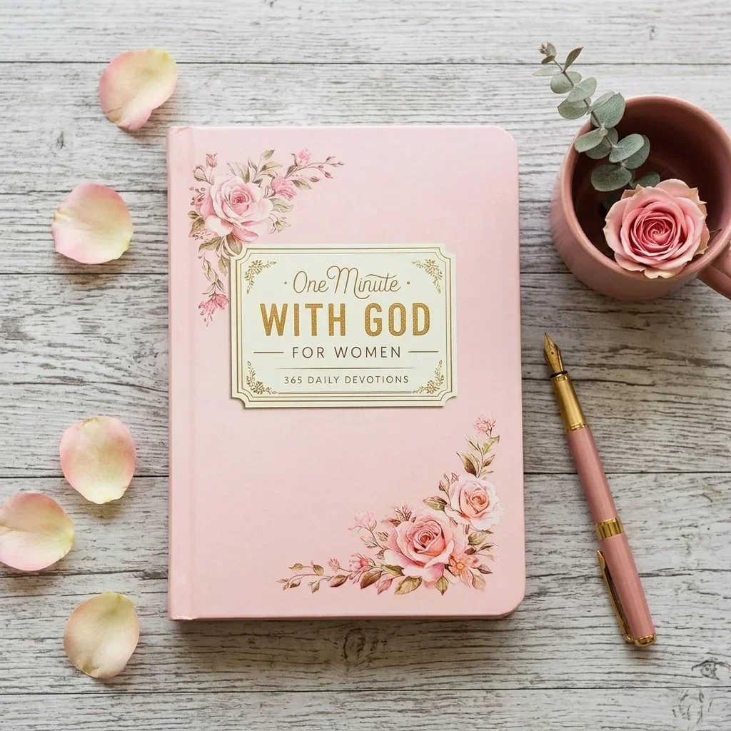 Ladies Prayer Journal, 365‑Days Daily Devotional Notebook, Hardcover Diary with Bible Index for Home Personal Use