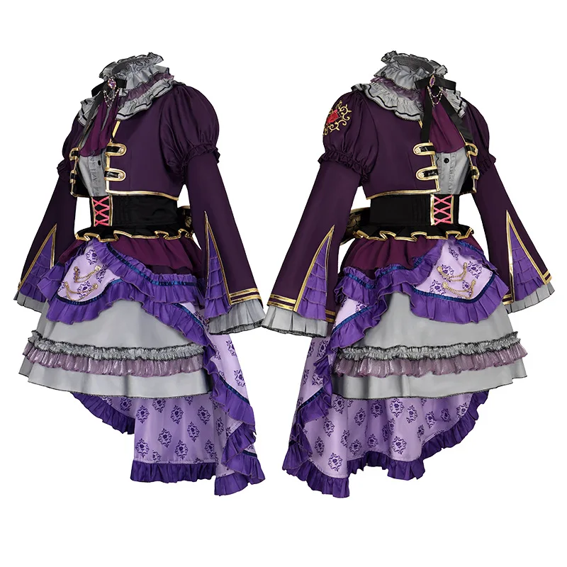 Anime BanG Dream ! Roselia Cosplay Costume Purple Lolita Princess Dress Uniform Women Halloween Carnival Role Play Party Outfits view 3