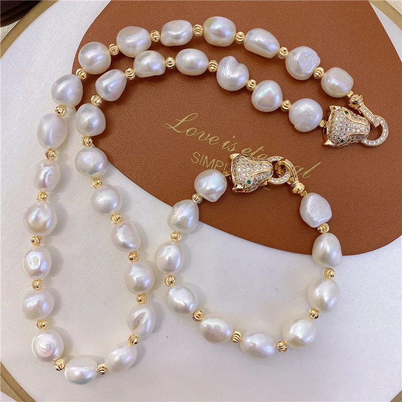 10-11mm Baroque Pearl Jewelry Set Natural Freshwater Pearl Shockwave Necklace fashion gift for women 073104