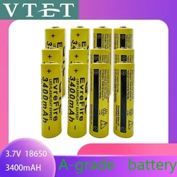 2024 New18650 3.7V 3400mAh Rechargeable Battery for Flashlight Torch Headlamp Li-ion Rechargeable Battery Drop