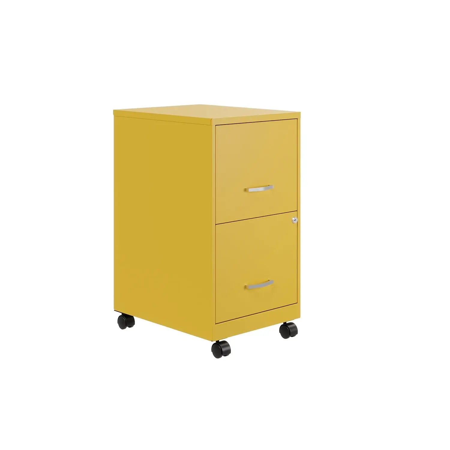 

18" 2Drawer Mobile Metal Vertical File Cabinet Yellow/Goldfinch, Customized