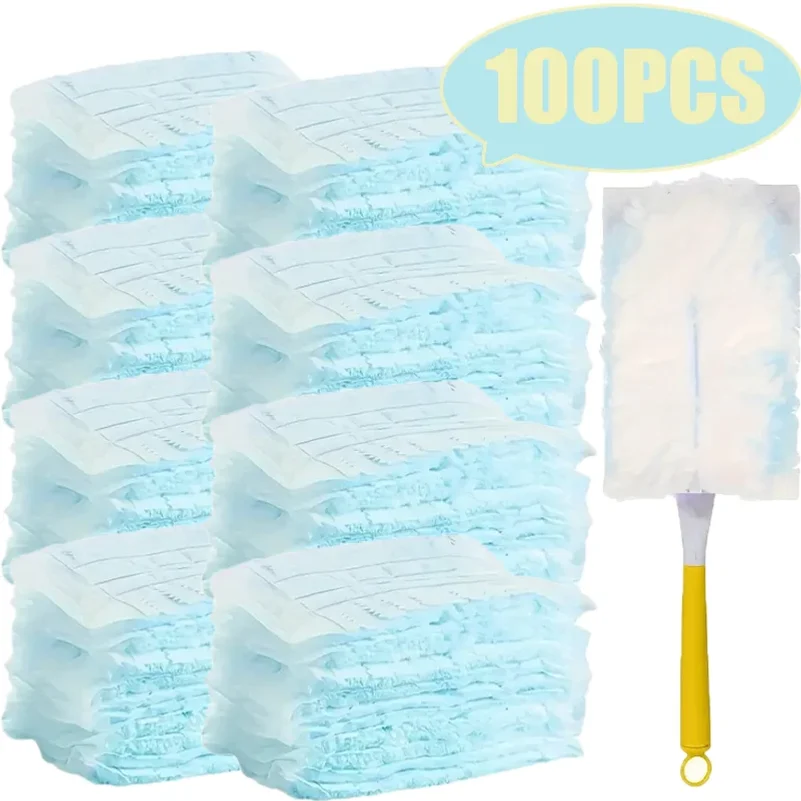 Disposable Duster Refills Handle Replacement Heads Duster Cloths Effortless Dust Removal for Furniture Car Surface Clean Tool