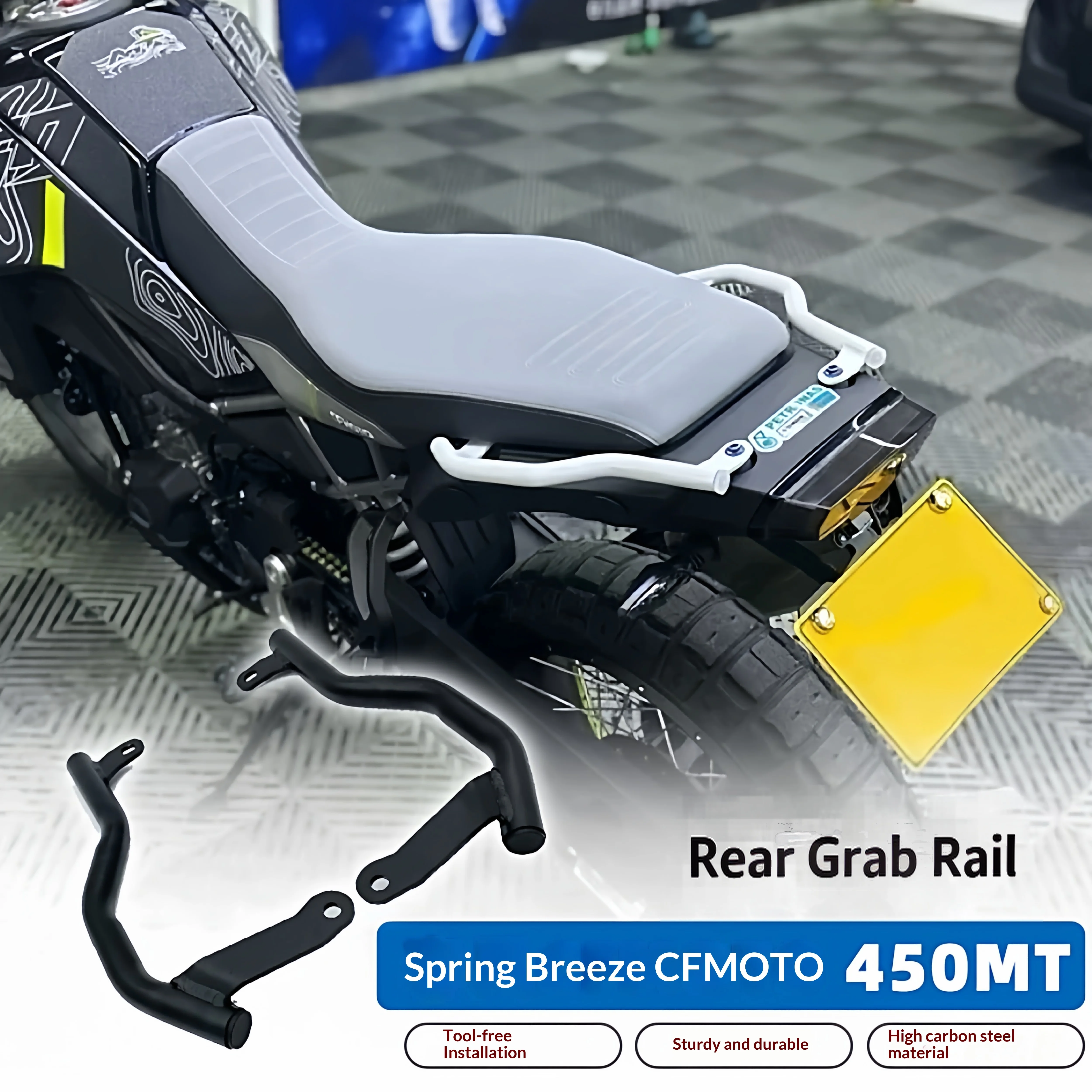 fit-cfmoto-cf-450mt-motorcycle-off-road-rear-grab-rail-tail-rack-short-tail-tidy-modified-rear-tail-fairing