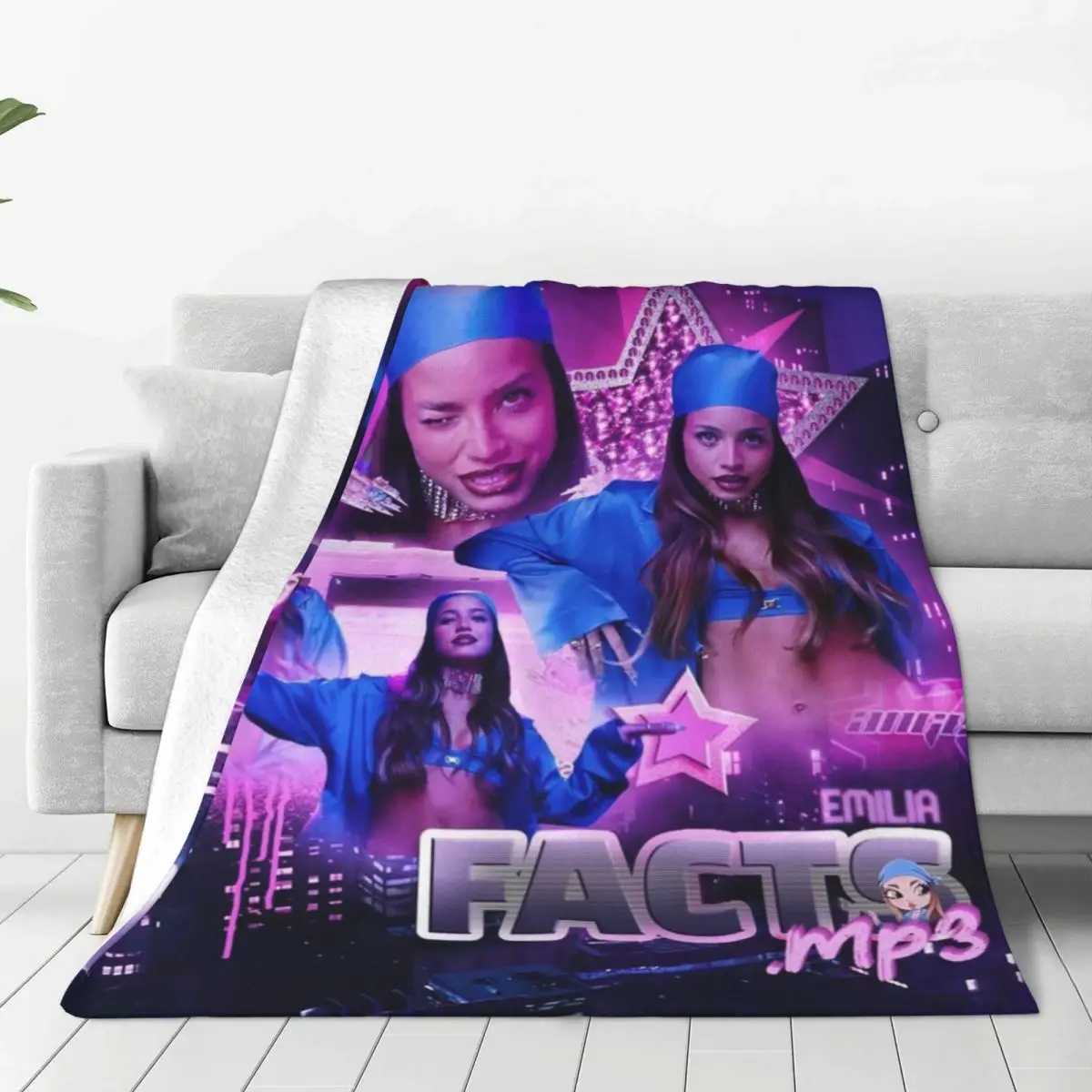 Singer Emilia Mernes blankets Warm Flange blankets Soft and comfortable blanket picnic blanket birthday gift