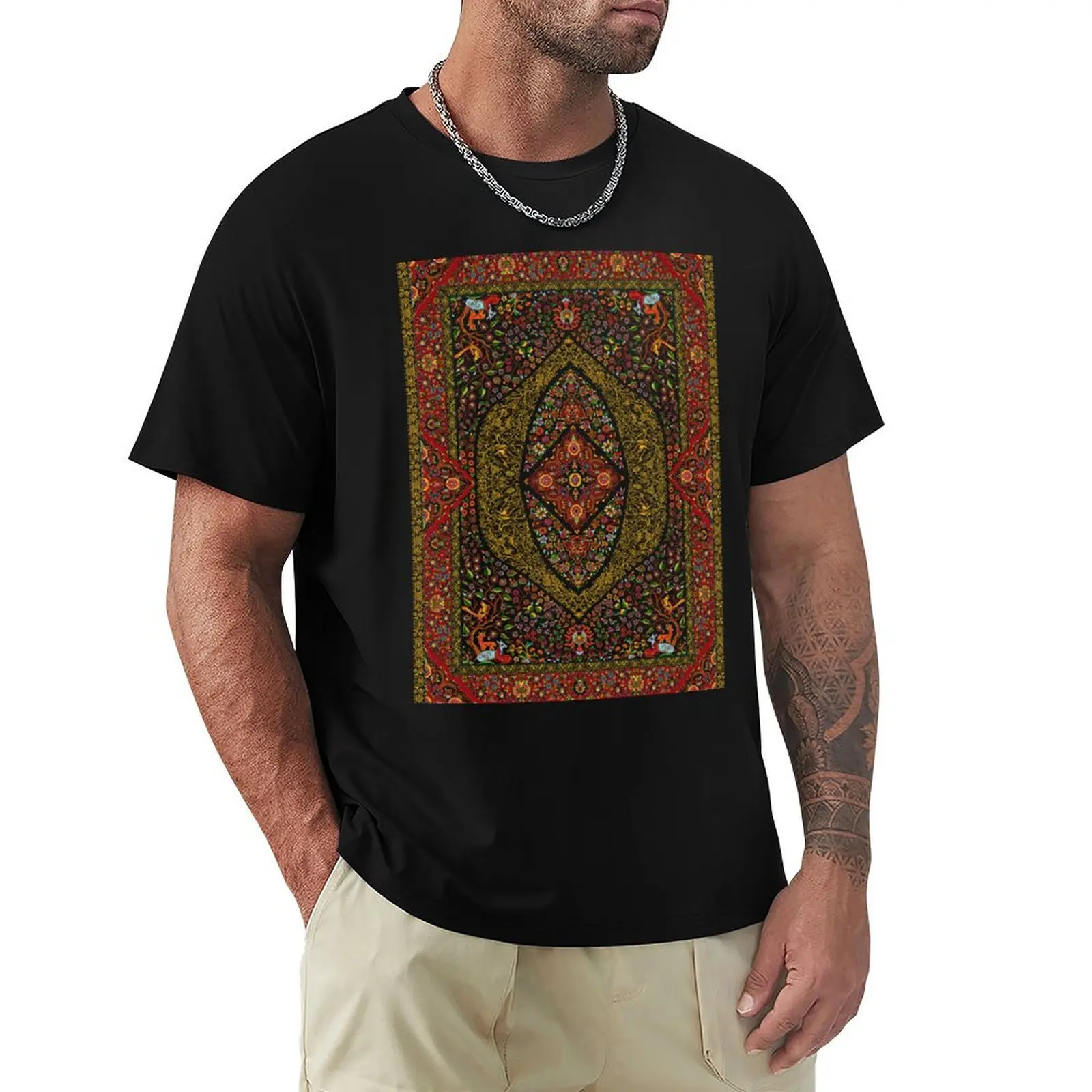 Exquisite Persian Medallion Design for Unique Products T-Shirt Streetwear Print Tee Shirt