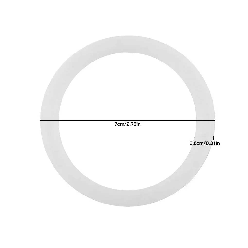 Jar Seal O-ring Can Lid Sealing Tool Flexible Silicone O Shape Seal Ring with Groove, 70mm, 12pcs