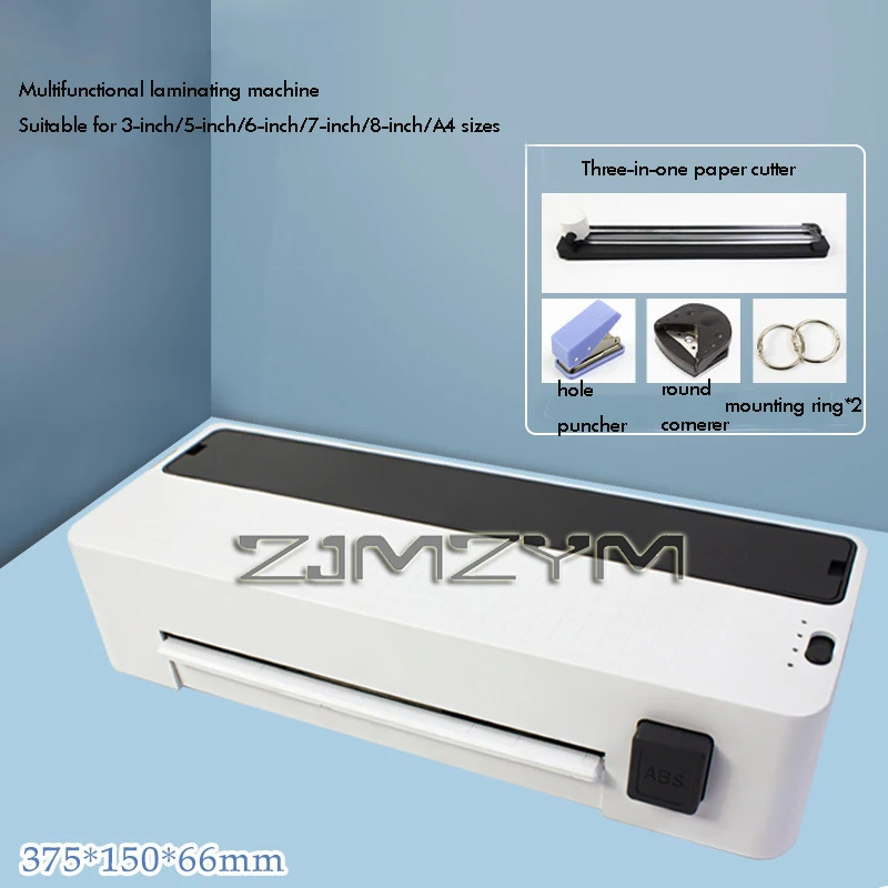 New Multifunctional A4 Laminator with Scalloped Edge & Dotted Line Cutter, Photo Paper Sealer with Corner Rounder & Hole Punch