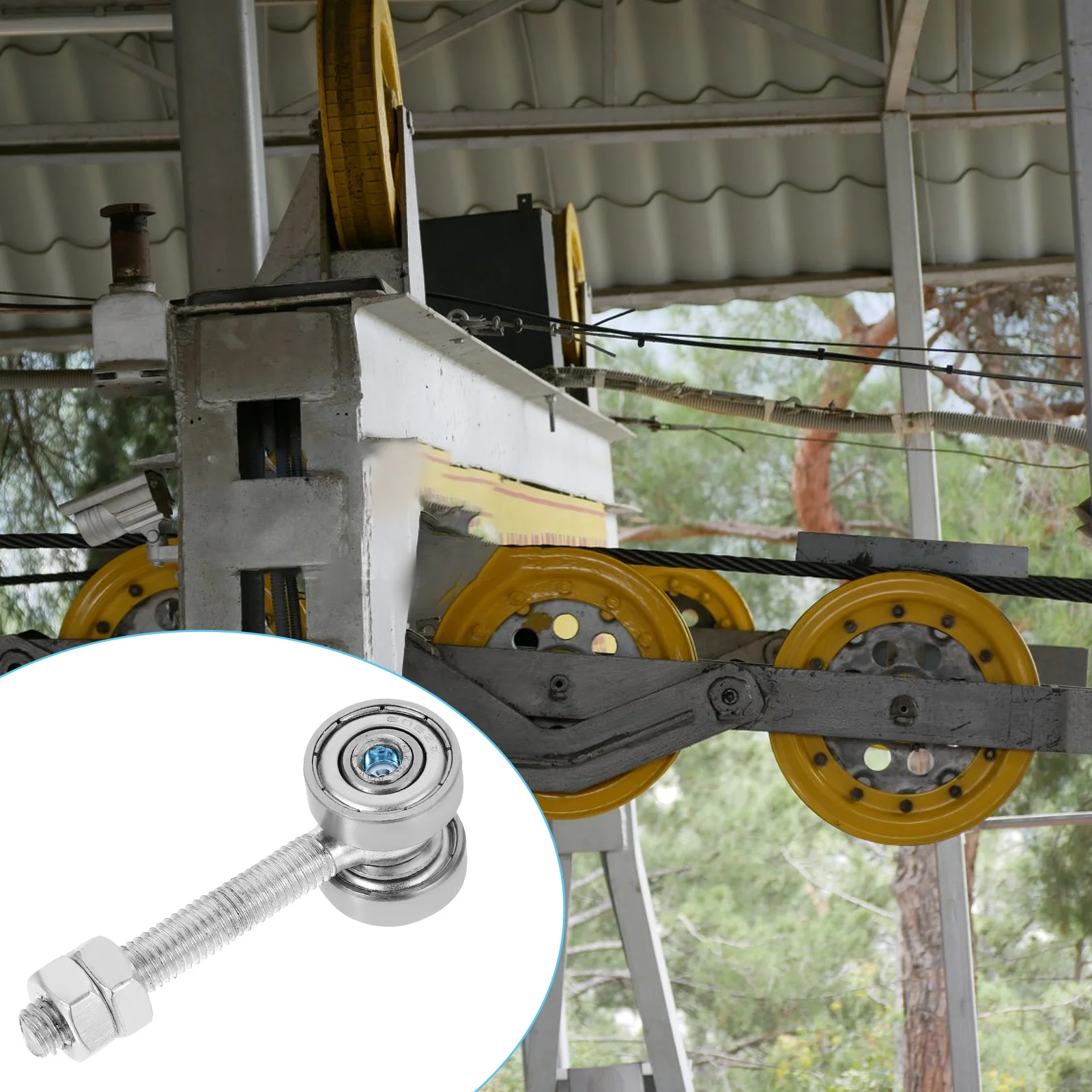 2륜 슬라이딩 도어 롤러 헤비 듀티 더블 베어링 풀리 트롤리 어셈블리 스틸 교체용 창문 도어 풀리