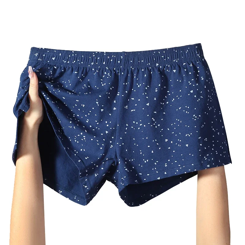 Men\'s Pure Cotton Breathable Loose Boxer Shorts for Young Boys Homewear Arrow Panties Underwear Basics Boxers Sleepwear