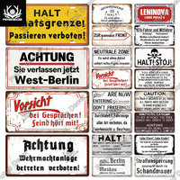 Putuo Decor German War History Metal Sign License Plate Vintage Tin Sign Retro Plate for Man Cave Garage Home Wall  Decoration