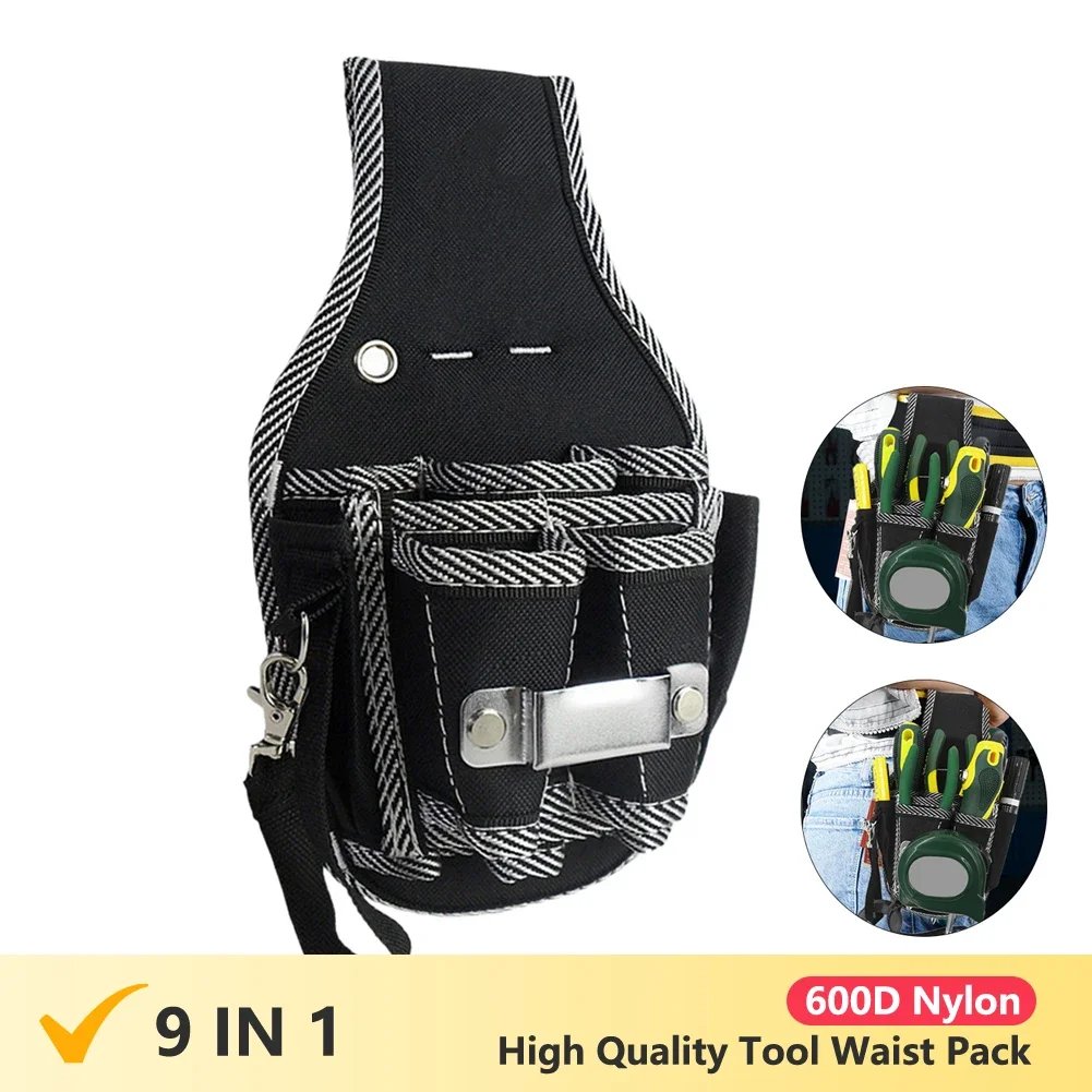 9 In 1 High Quality Tool Waist Pack Belt Utility Kit Holder 600D Nylon Fabric Toolkit Electrician Waist Pocket Pouch Bag